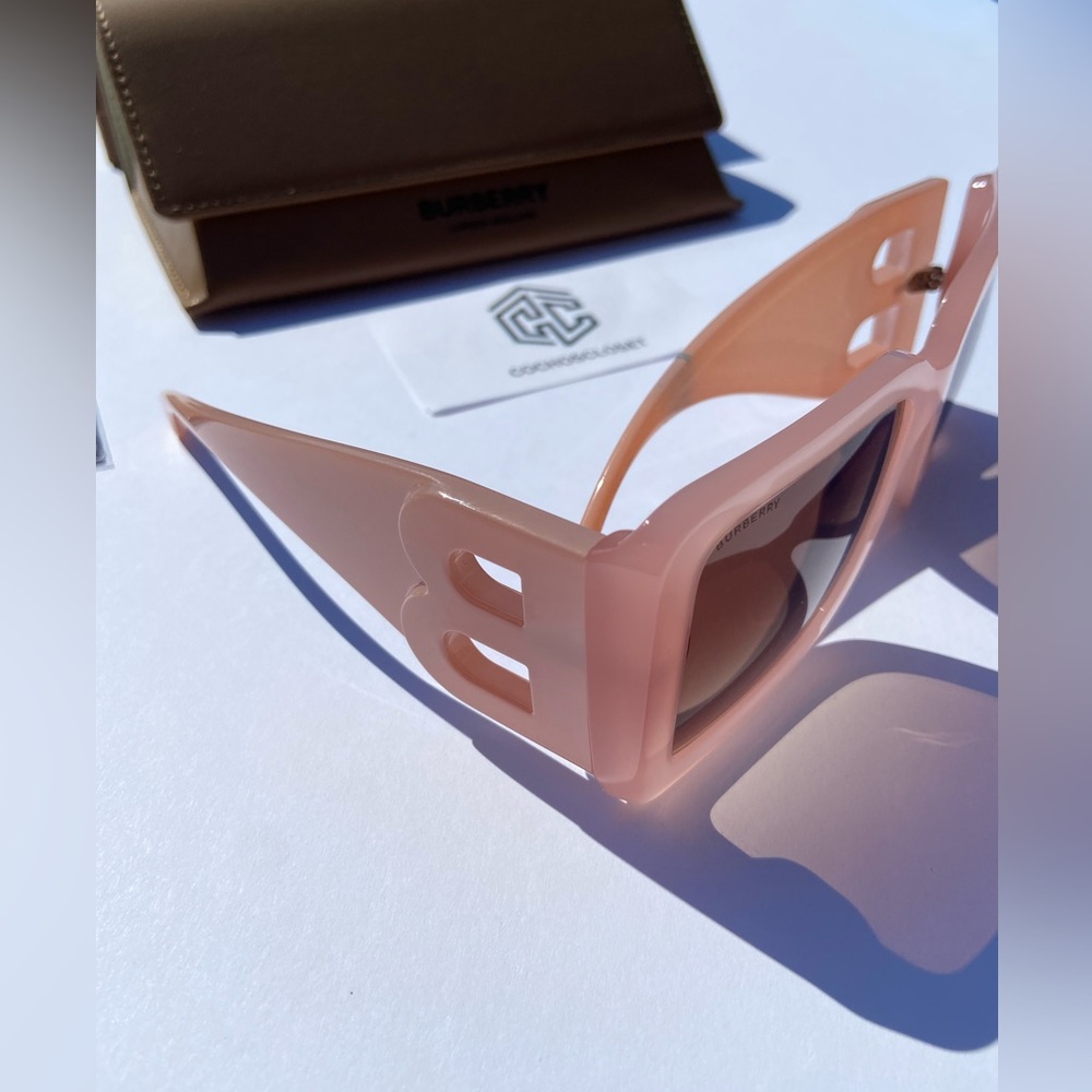 BURBERRY BE4312 FRITH PINK SUNGLASSES BOLD OVERSIZED SQUARED